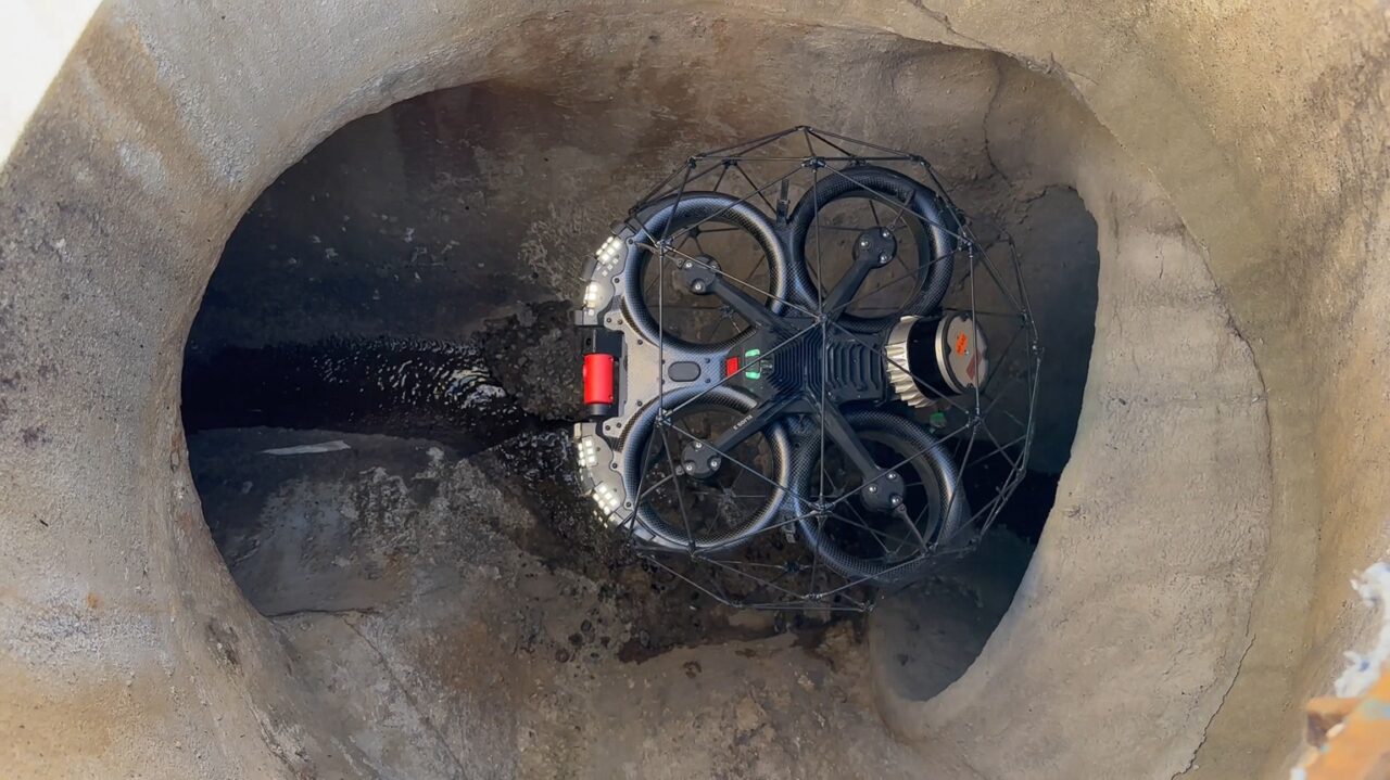 Inspection ITV en milieux confinés par drone Elios 3